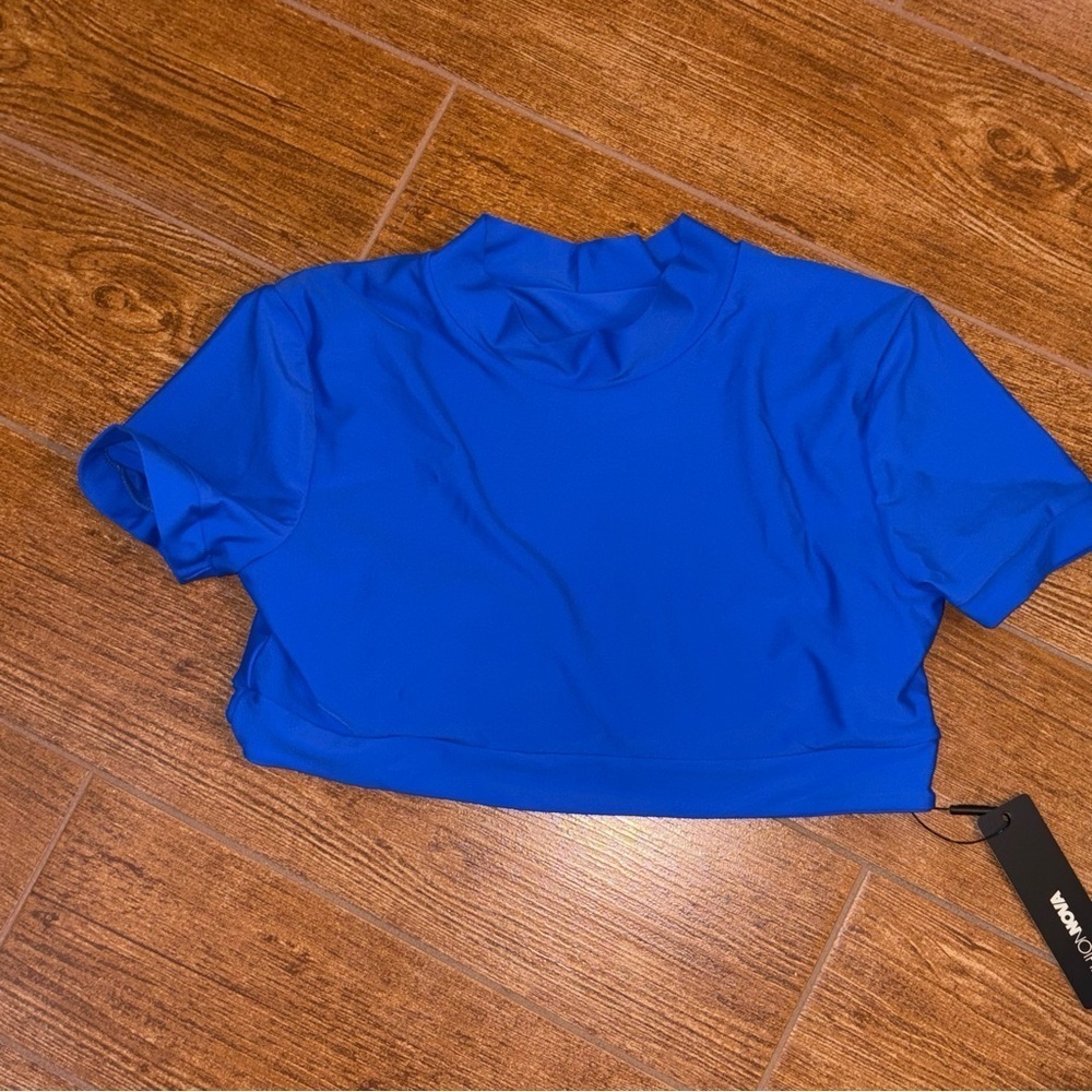 Fashion Nova Royal Blue Crop Top